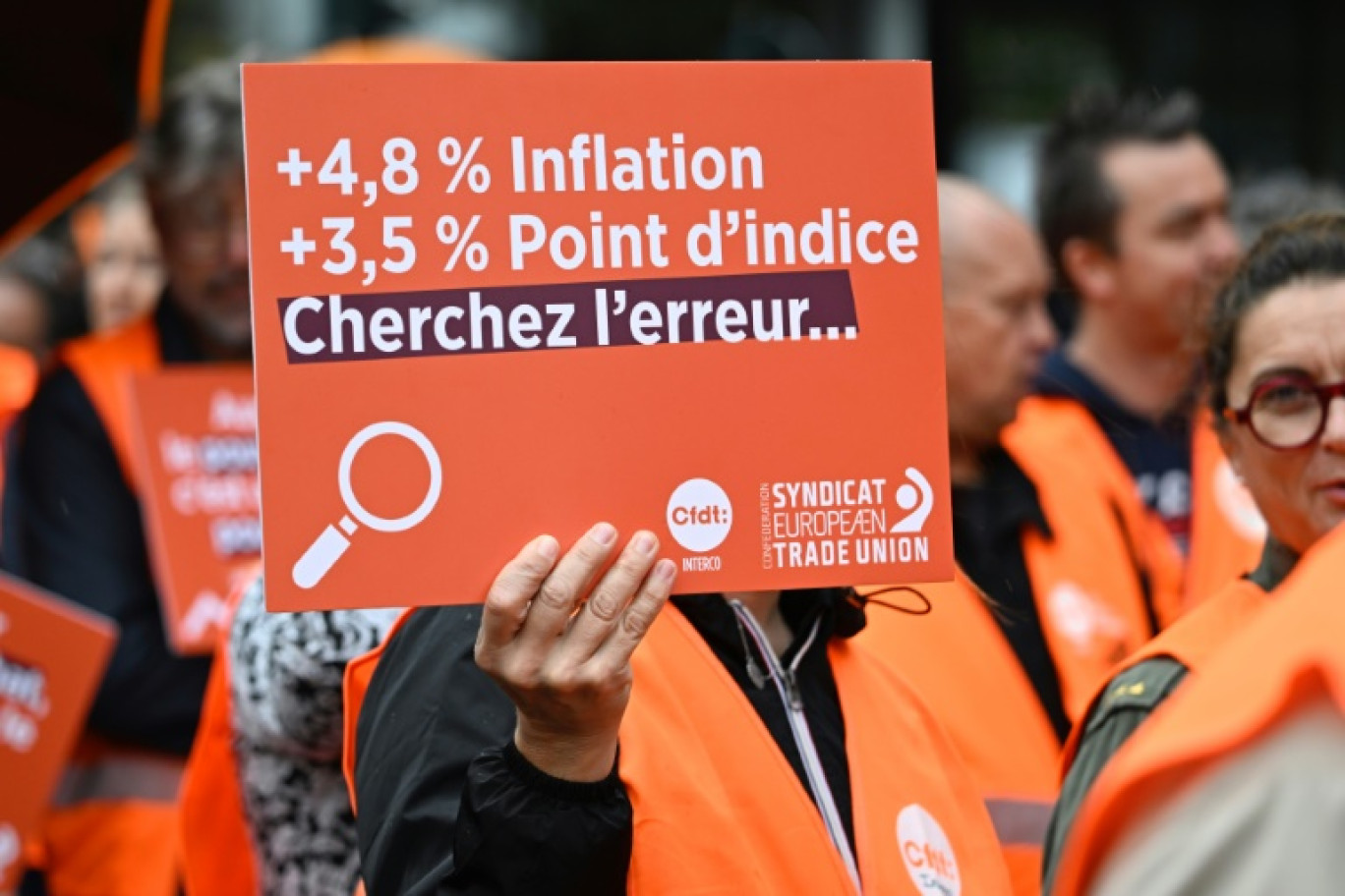 Manifestation à Rennes pour les salaires le 13 octobre 2023 © Damien MEYER
