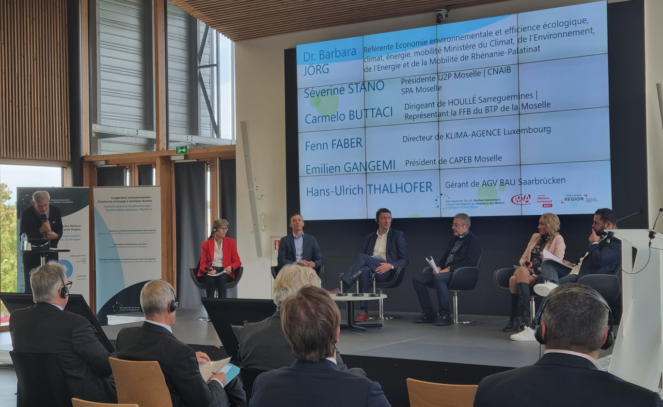 La table ronde avec les acteurs de l'artisanaux de la Grande Région a abordé les enjeux écologiques.