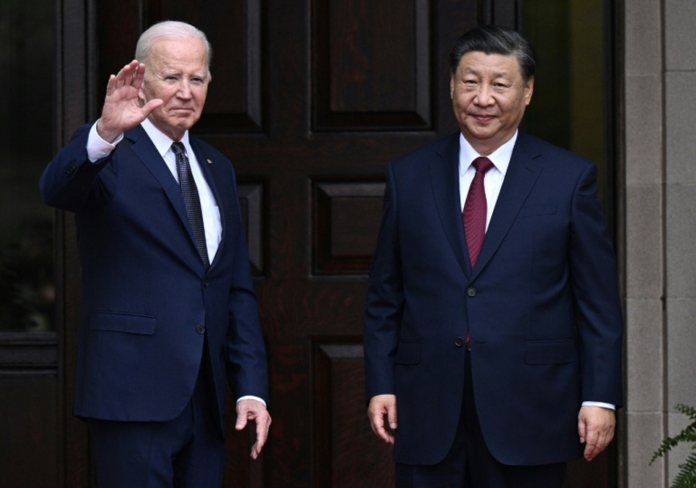 Joe Biden et Xi Jinping lors de leur sommet à Woodside, près de San Francisco, le 15 novembre 2023 © Brendan SMIALOWSKI