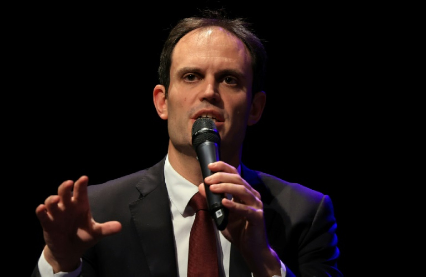 Le président du Conseil représentatif des institutions juives de France (Crif) Yonathan Arfi lors d'une conférence de presse à Paris le 25 octobre 2023 © EMMANUEL DUNAND
