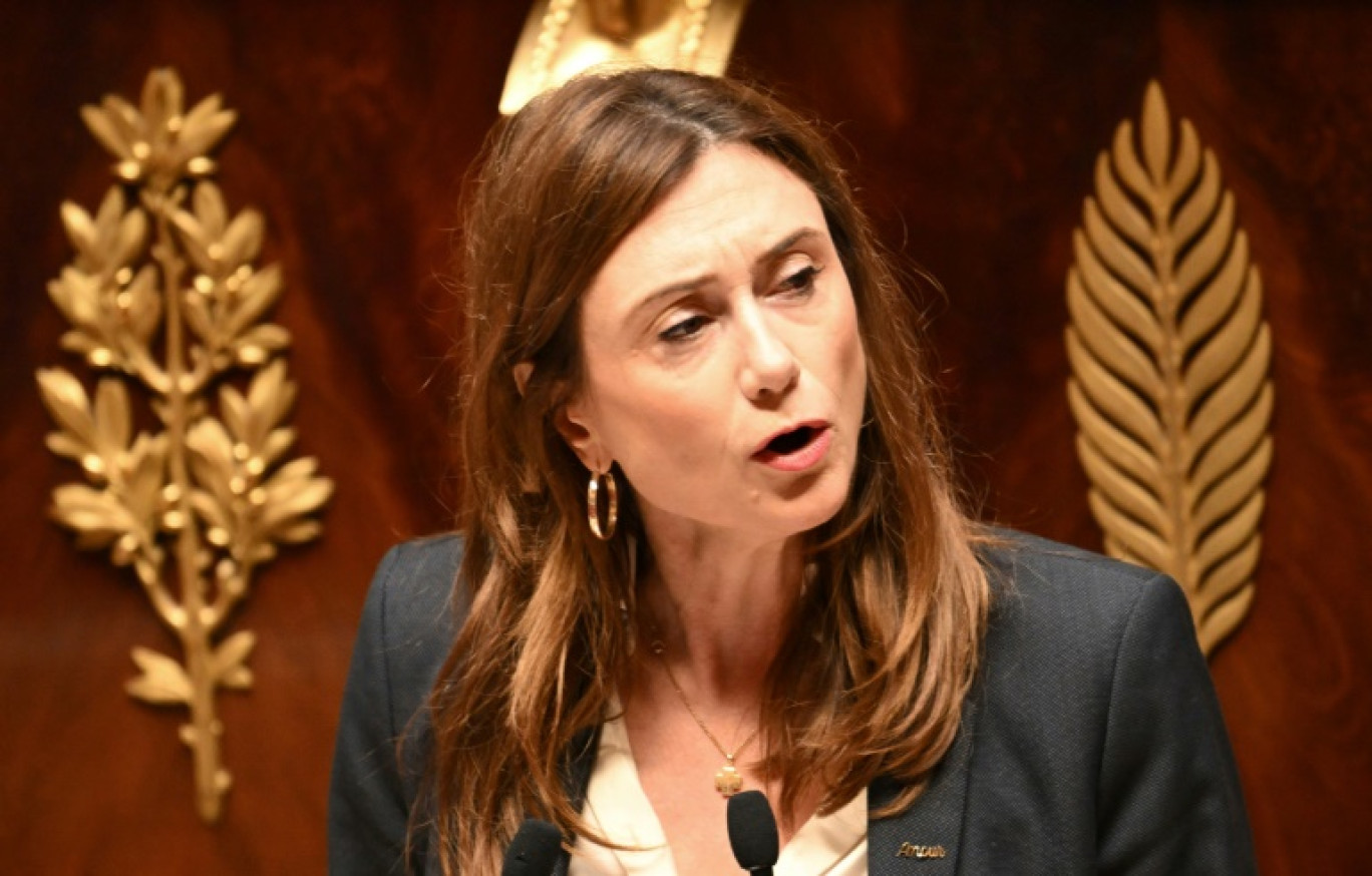 La députée MoDem Sandrine Josso à l'Assemblée nationale, le 12 octobre 2023 à Paris © Bertrand GUAY