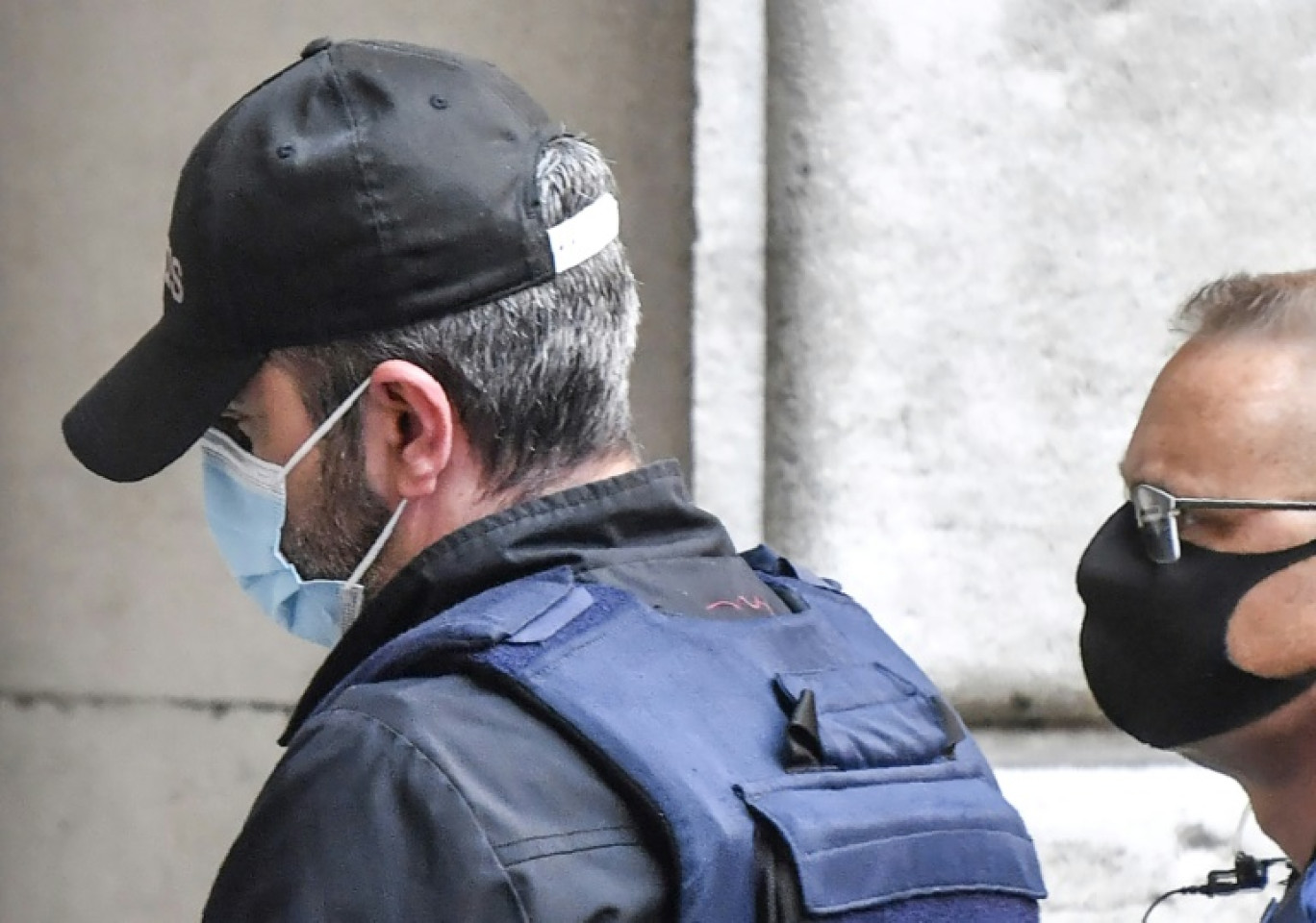 Nordahl Lelandais, au palais de justice de Chambéry, le 4 mai 2021, lors de son procès pour le meurtre du caporal Arthur Noyer en 2017 © PHILIPPE DESMAZES