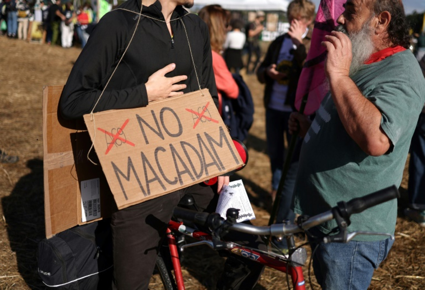 Manifestation contre l'A69, à Saix (Tarn), le 21 octobre 2023 © CHARLY TRIBALLEAU