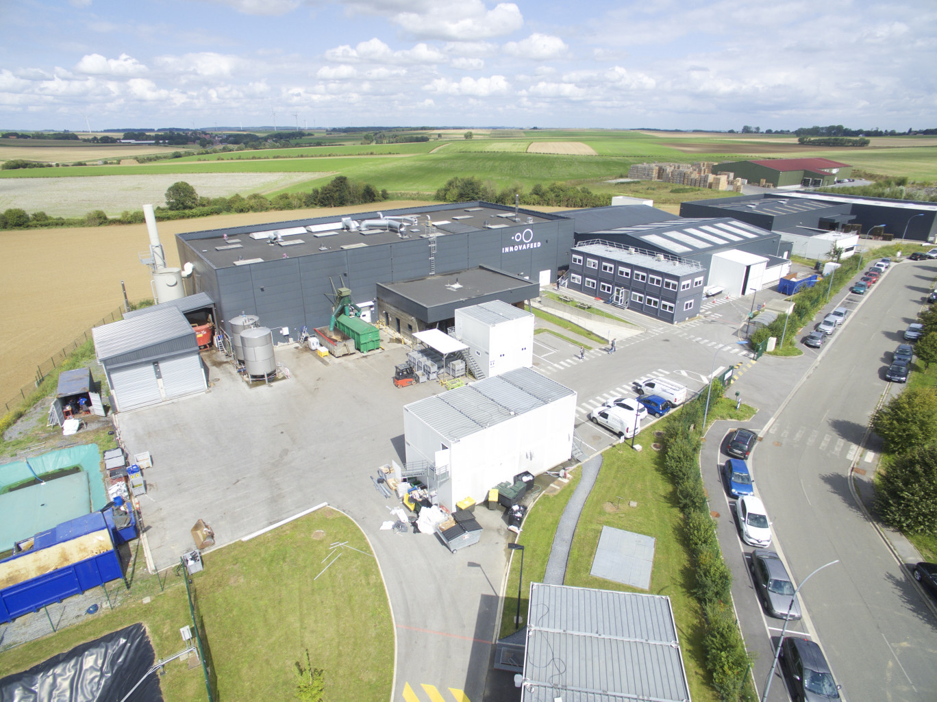 Une nouvelle extension de 1000 m² du site de Gouzeaucourt accueillera le centre de recherche d’Innovafeed pour porter la surface globale à 5000 m2 © Innovafeed