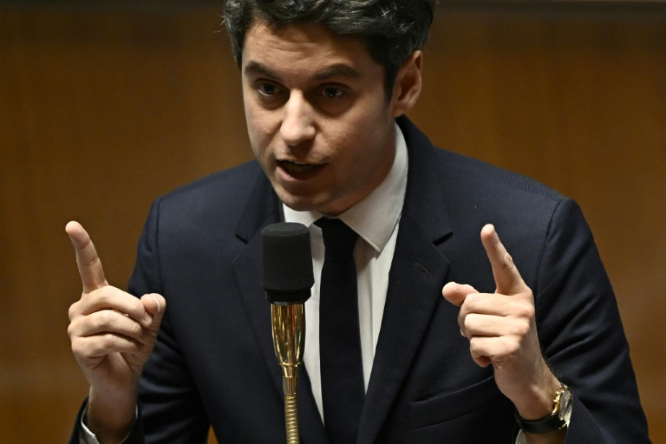 Gabriel Attal, le 19 décembre 2023 à l'Assemblée nationale à Paris © JULIEN DE ROSA