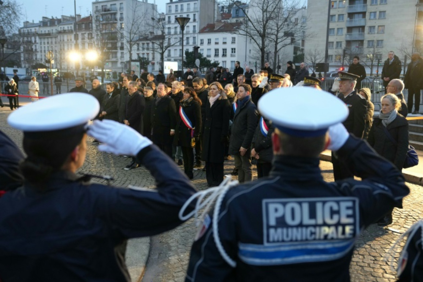 Hommage aux victimes des attentats de Charlie Hebdo et de l'HyperCasher en 2015, le 7 janvier 2024 à Paris © Dimitar DILKOFF