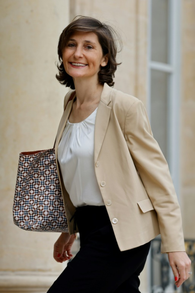 Amélie Oudéa-Castéra, alors ministre des Sports et des JO, arive à l'Elysée, le 23 mai 2022 à Paris © Ludovic MARIN