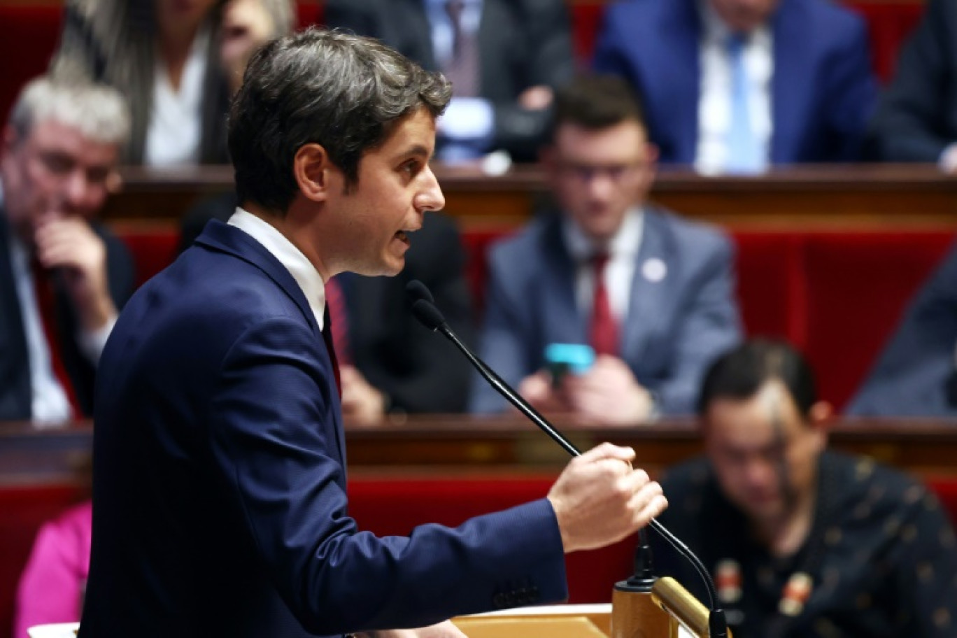 Le Premier ministre Gabriel Attal, le 30 janvier 2024 à l'Assemblée nationale, à Paris © EMMANUEL DUNAND