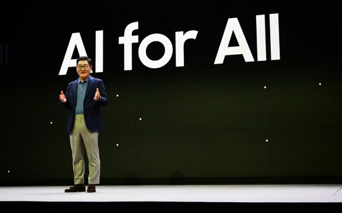 Le PDG de Samsung, Han Jong-Hee, le 8 janvier 2024 au CES de Las Vegas © Frederic J. BROWN