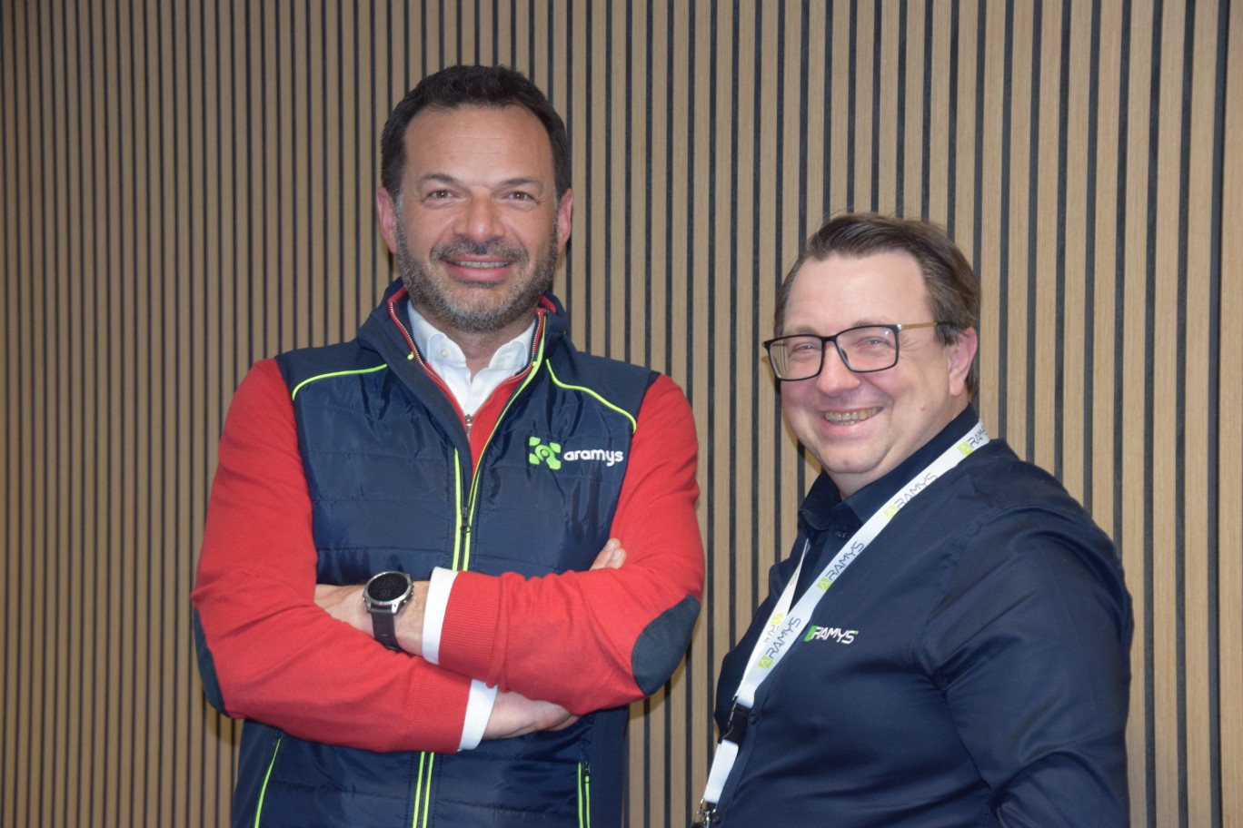 Lauront Cappon, fondateur et dirigeant de la société Aramys, et Ludovic Henze, chef de produit cybersécurité.