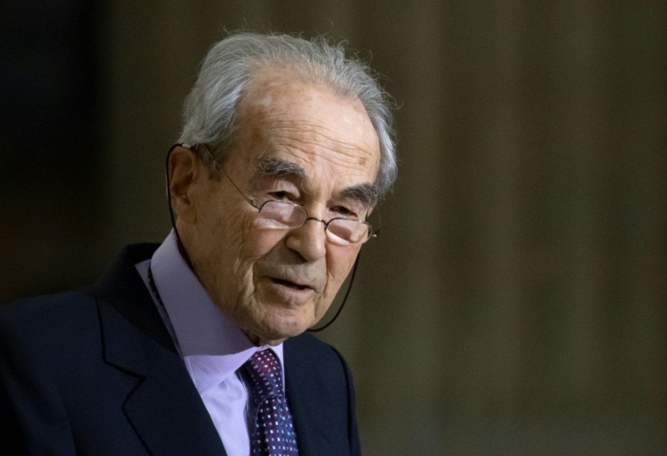Robert Badinter lors d'un discours à l'occasion du 40e anniversiare de l'abolition de la peine de mort au Pantheon, le 9 octobre 2021 à Paris © Ian LANGSDON
