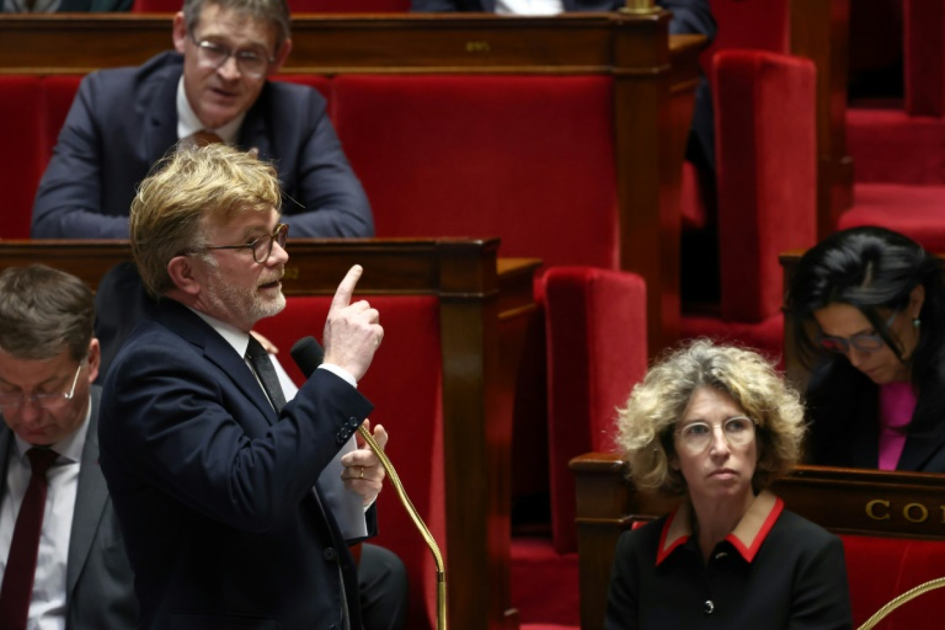 Le ministre de l'Agriculture Marc Fesneau lors de la séance des questions au gouvernement à l'Assemblée nationale, le 13 février 2024 à Paris © EMMANUEL DUNAND