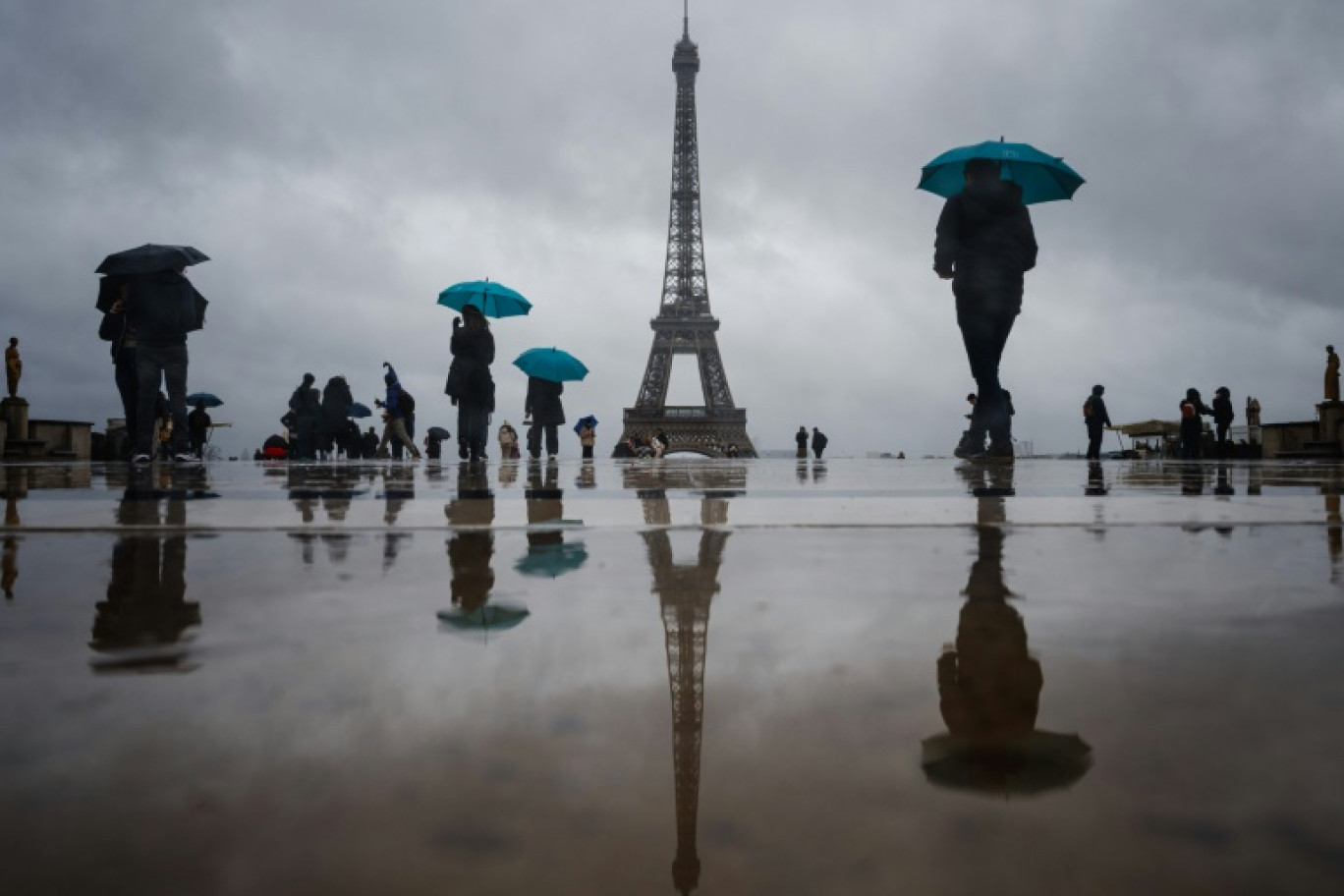 La tour Eiffel vue de l'esplanade du Trocadéro, le 22 février 2024 © Dimitar DILKOFF