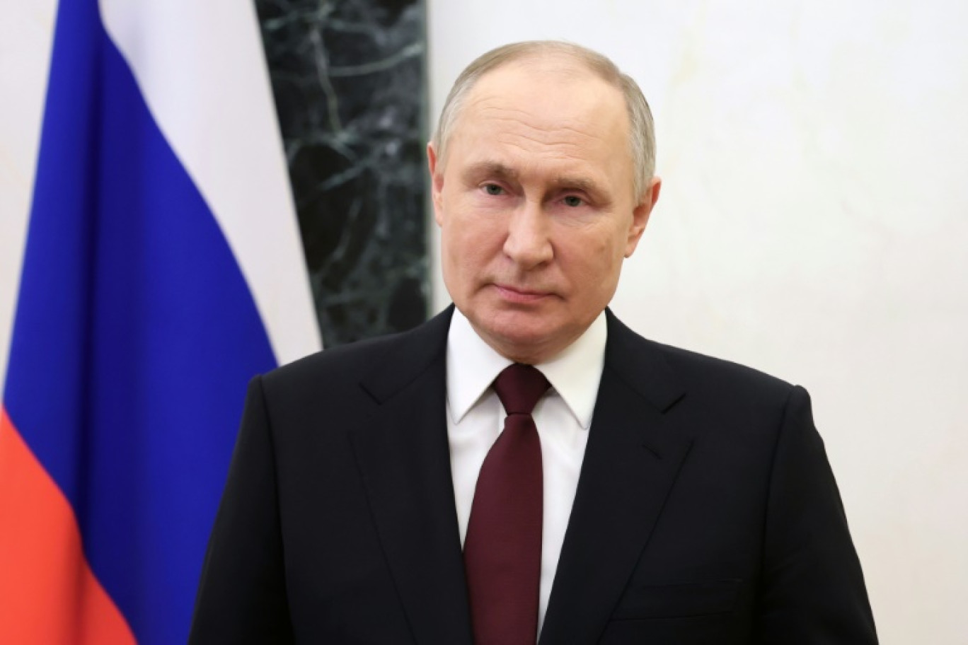 Le président russe Vladimir Poutine, le 22 février 2024 à Moscou © Alexander KAZAKOV