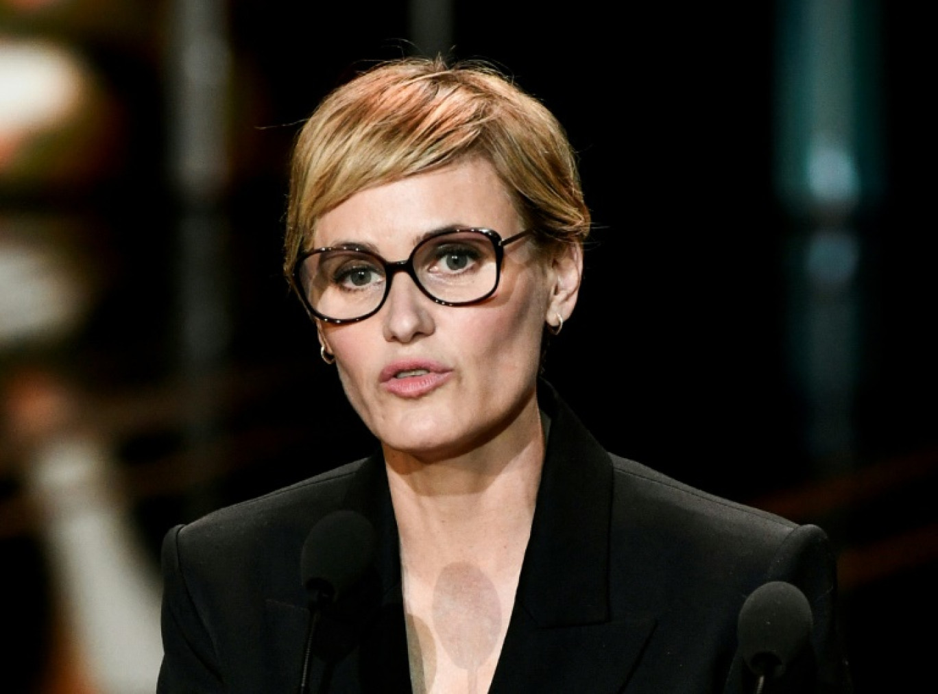 L'actrice Judith Godrèche à la cérémonie des César, le 23 février 2024 à Paris © STEPHANE DE SAKUTIN