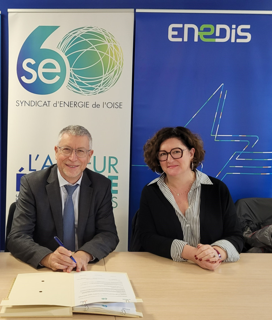 Éric Guérin et Véronique Pauly. (c)Enedis