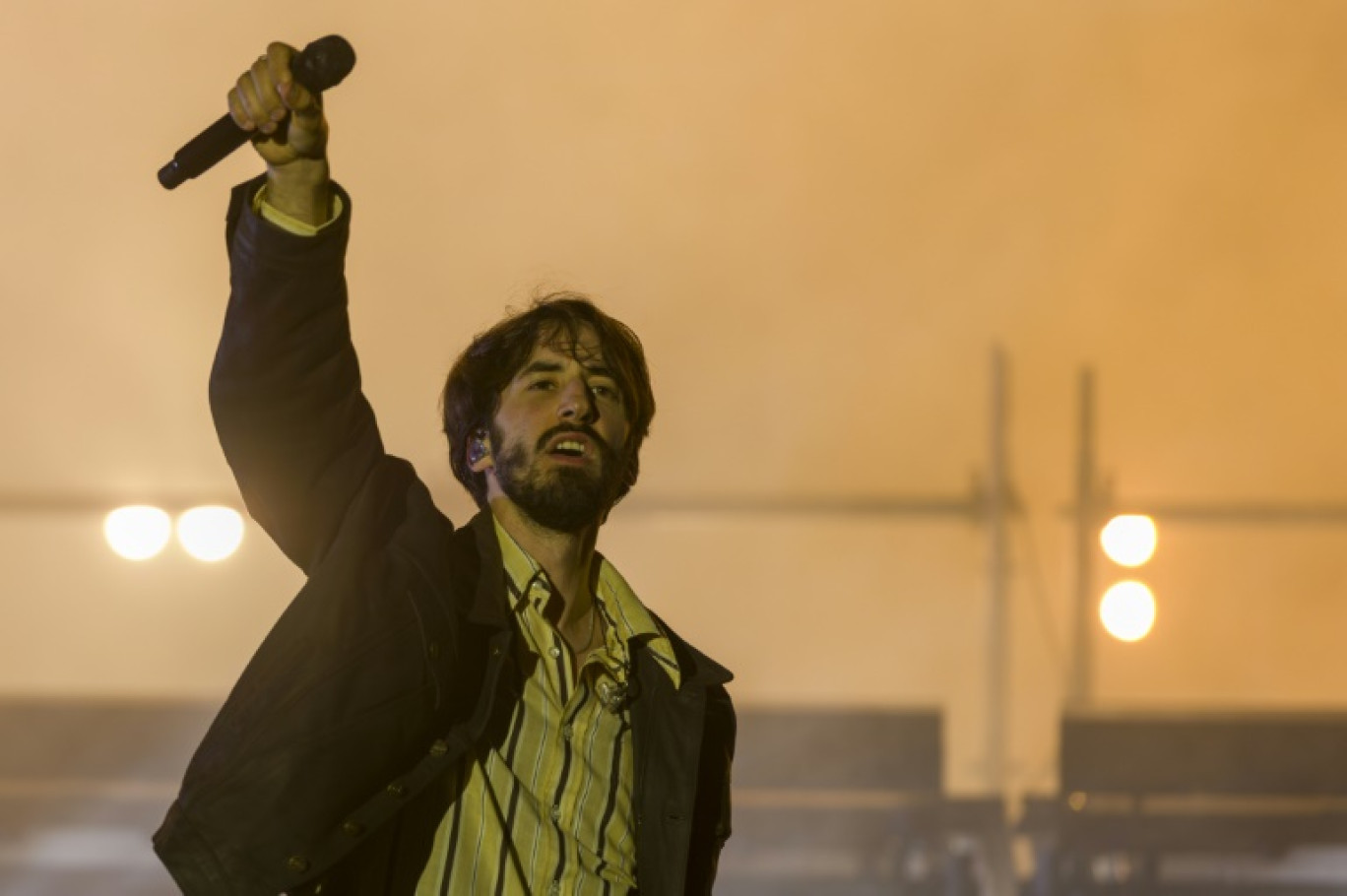 Le rappeur Antoine Valentinelli, dit Lomepal, aux Eurockeennes de Belfort, festival de rock organisé à Sermamagny, dans l'est de la France, le 1er juillet 2023 © Jean-Christophe VERHAEGEN