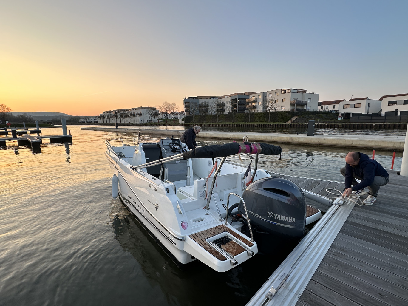 Deux bateaux ont d’ores et déjà rejoint le port de plaisance de Talange. © CC Rives de Moselle.