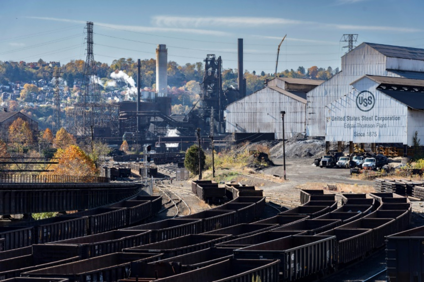 Un site d'U.S. Steel à North Braddock, le 27 octobre 2022 en Pennsylvanie © Branden EASTWOOD