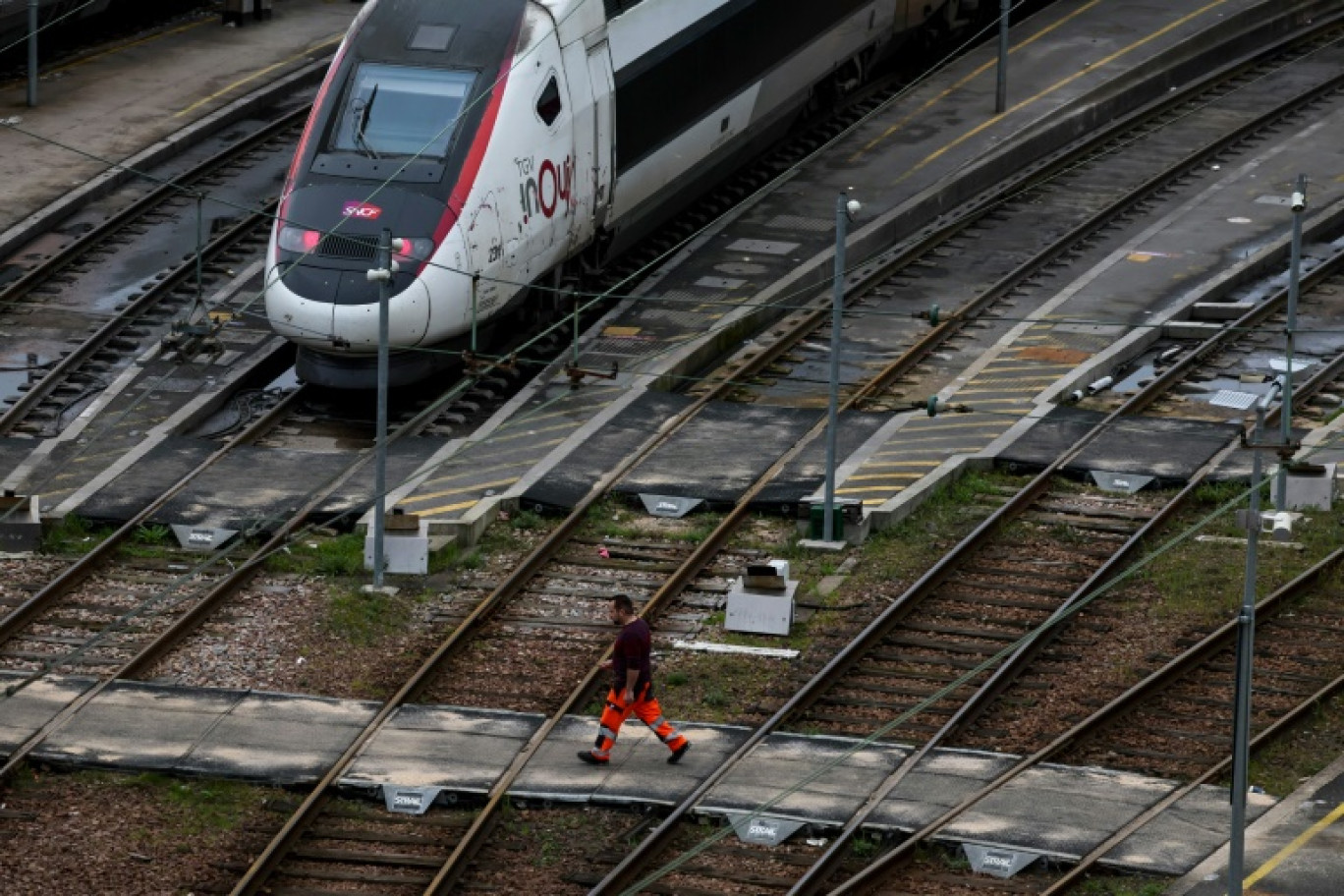 Retards en pagaille à la veille du week-end: la circulation sur l'ensemble de la ligne à grande vitesse entre Paris et l'Est de la France est interrompue en raison d'une rupture de caténaire © Ian LANGSDON