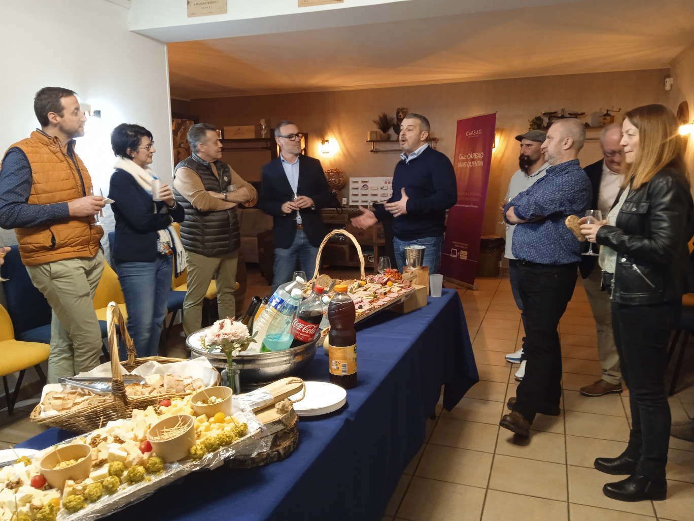 Lorenzo Negretti, l’actuel président du club de Saint-Quentin, a accueilli membres et invités lors d’un Carbao Drink en mars dernier. 