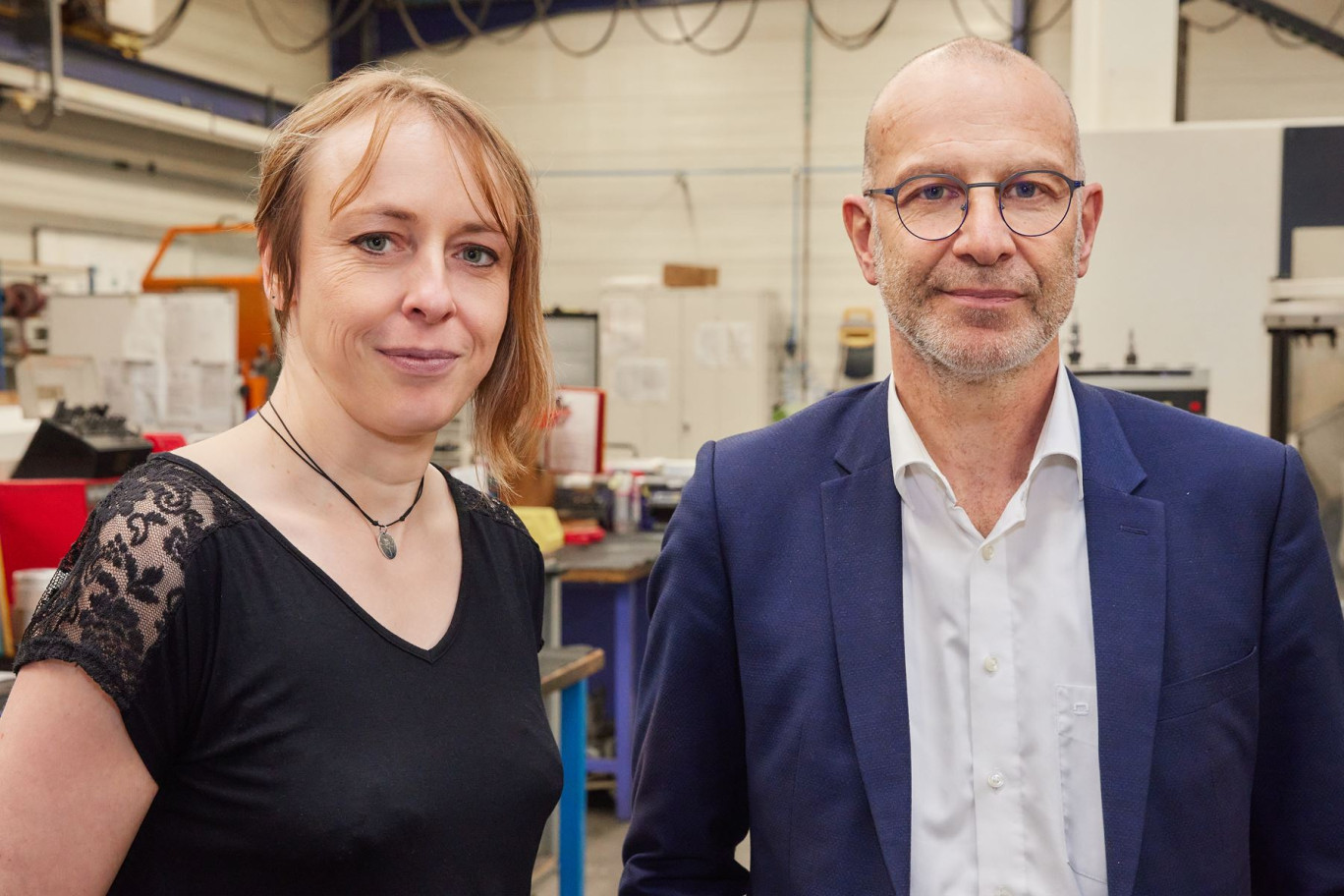 Audrey Dupont, directrice marketing et communication et Marc Cauvin, directeur technique de Mayr France. © Lena Heleta