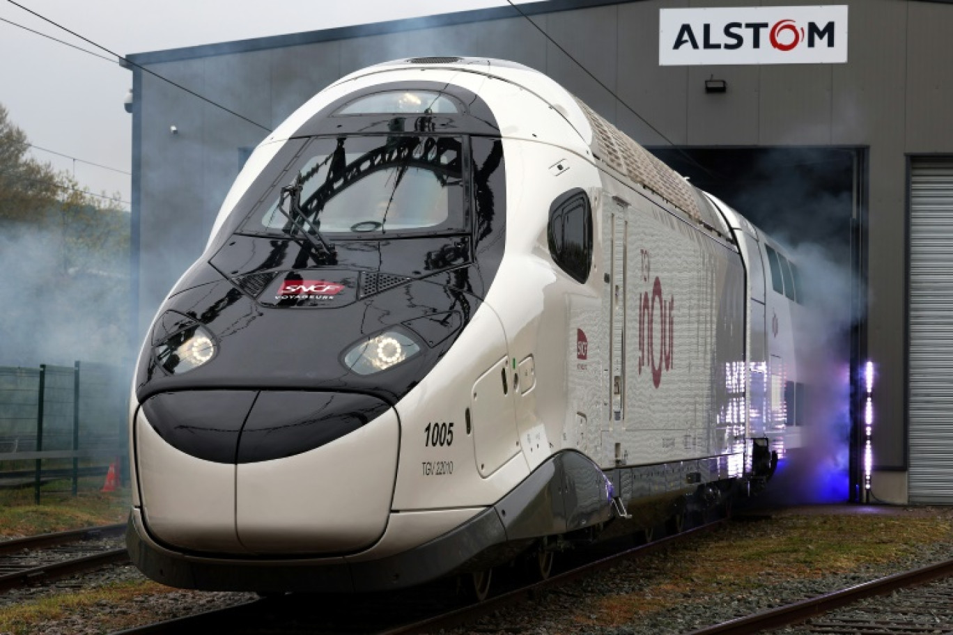 Le TGV M présenté à l'usine Alstom de Belfort, lundi 29 avril 2024 © FREDERICK FLORIN