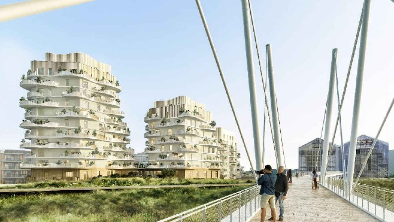 La Pointe des Alliés préfigure le nouveau quartier à l'ouest de la digue de mer qui va faire le lien avec le port de plaisance. © Ville de Dunkerque