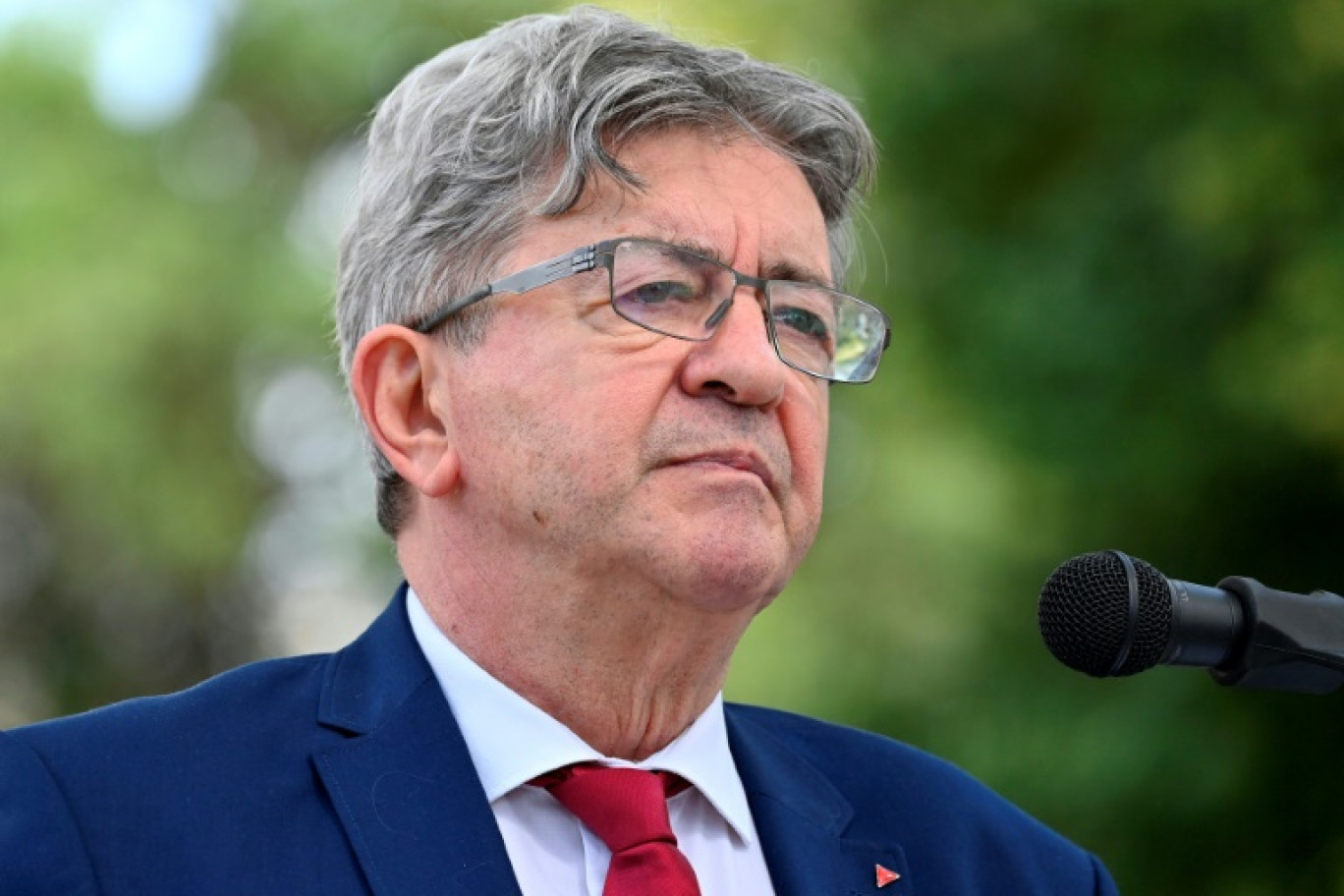 Jean-Luc Mélenchon à Montpellier, le 23 juin 2024 © Sylvain THOMAS