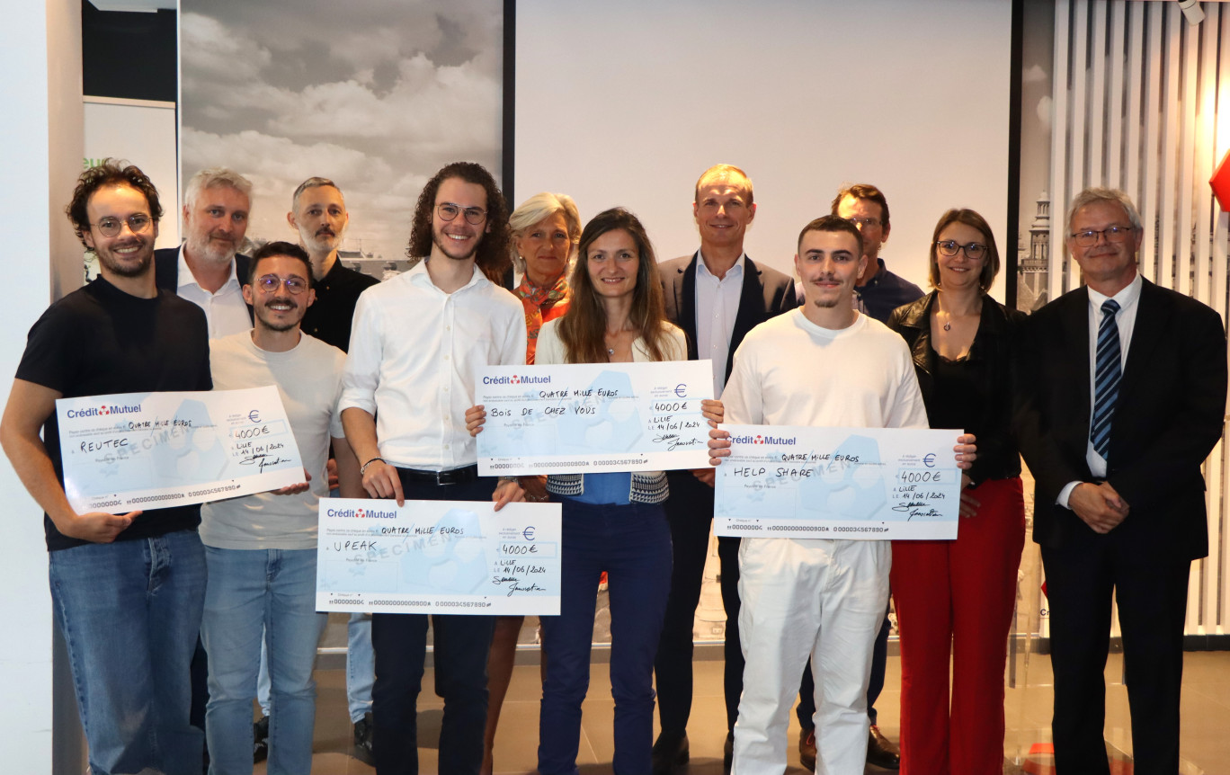 Vendredi 14 juin, le Crédit Mutuel Nord Europe a désigné 4 lauréats dans le cadre de son appel à projets «Semeur d’innovation».