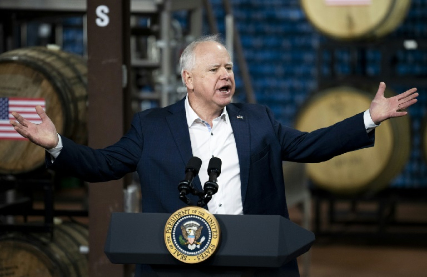Tim Walz, dans le Wisconsin, le 25 janvier 2024 © Stephen Maturen