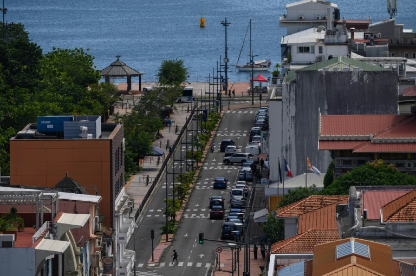 Une vue de Fort-de-France, dans l'île française des Antilles de la Martinique, le 25 septembre 2024. © Ed JONES