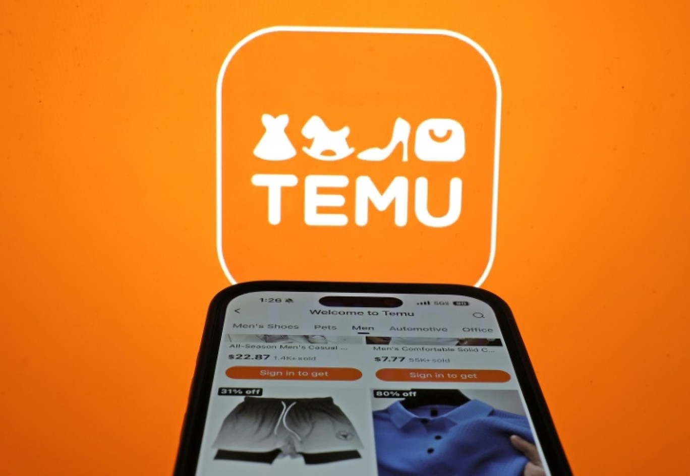 La Commission européenne a ouvert jeudi une enquête contre le site de commerce en ligne d'origine chinoise Temu, soupçonné d'agir insuffisamment contre la vente de produits illégaux, potentiellement dangereux © JUSTIN SULLIVAN