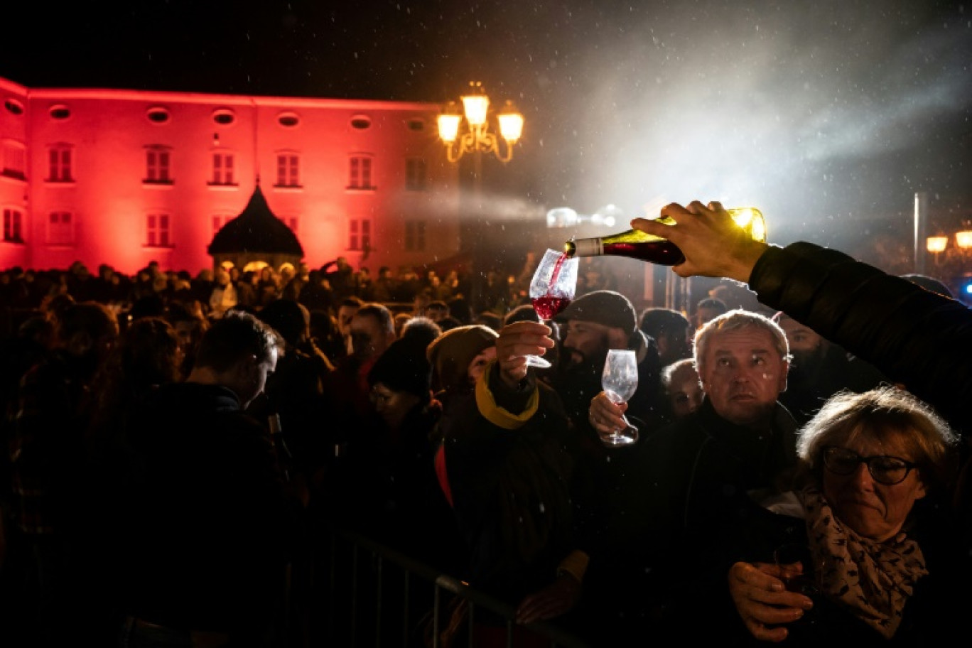 Soirée du Beaujolais nouveau, à Lyon, le 21 novembre 2024 © JEAN-PHILIPPE KSIAZEK