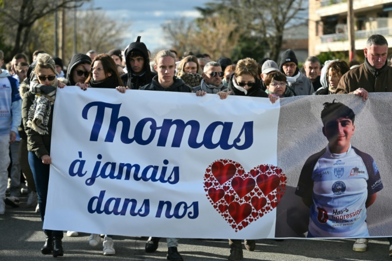Une marche blanche en hommage à Thomas, tué dans le village de Crépol, à Romans-sur-Isère, dans la Drôme, le 22 novembre 2023 © OLIVIER CHASSIGNOLE