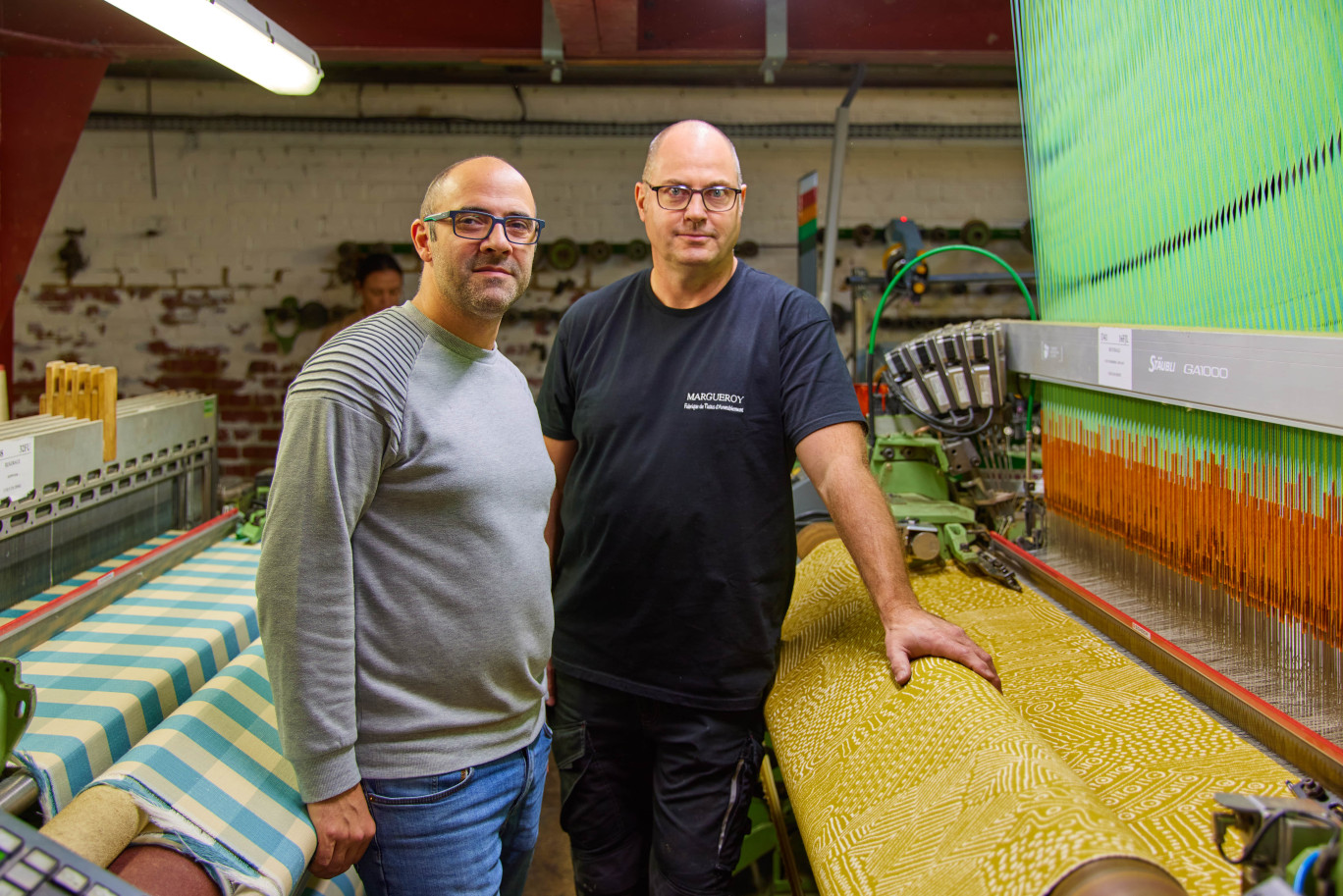 Gaylord Hecquet-Ruffin et Sébastien Trocme, respectivement responsables logistique et production chez Margueroy. © Lena Heleta
