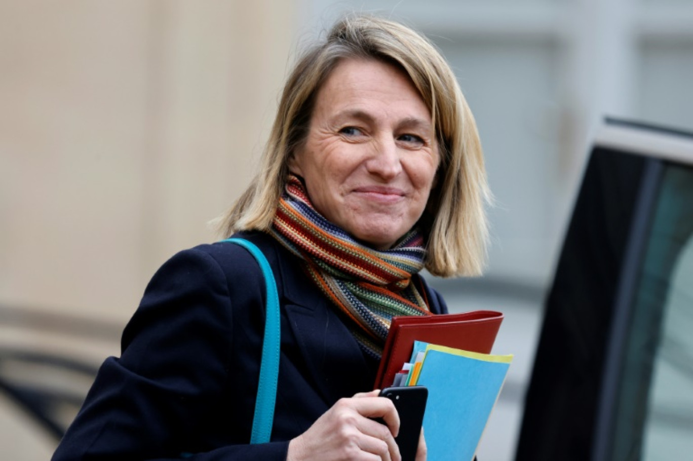 La ministre du Travail Astrid Panosyan-Bouvet à Paris le 22 janvier 2025 © Ludovic MARIN