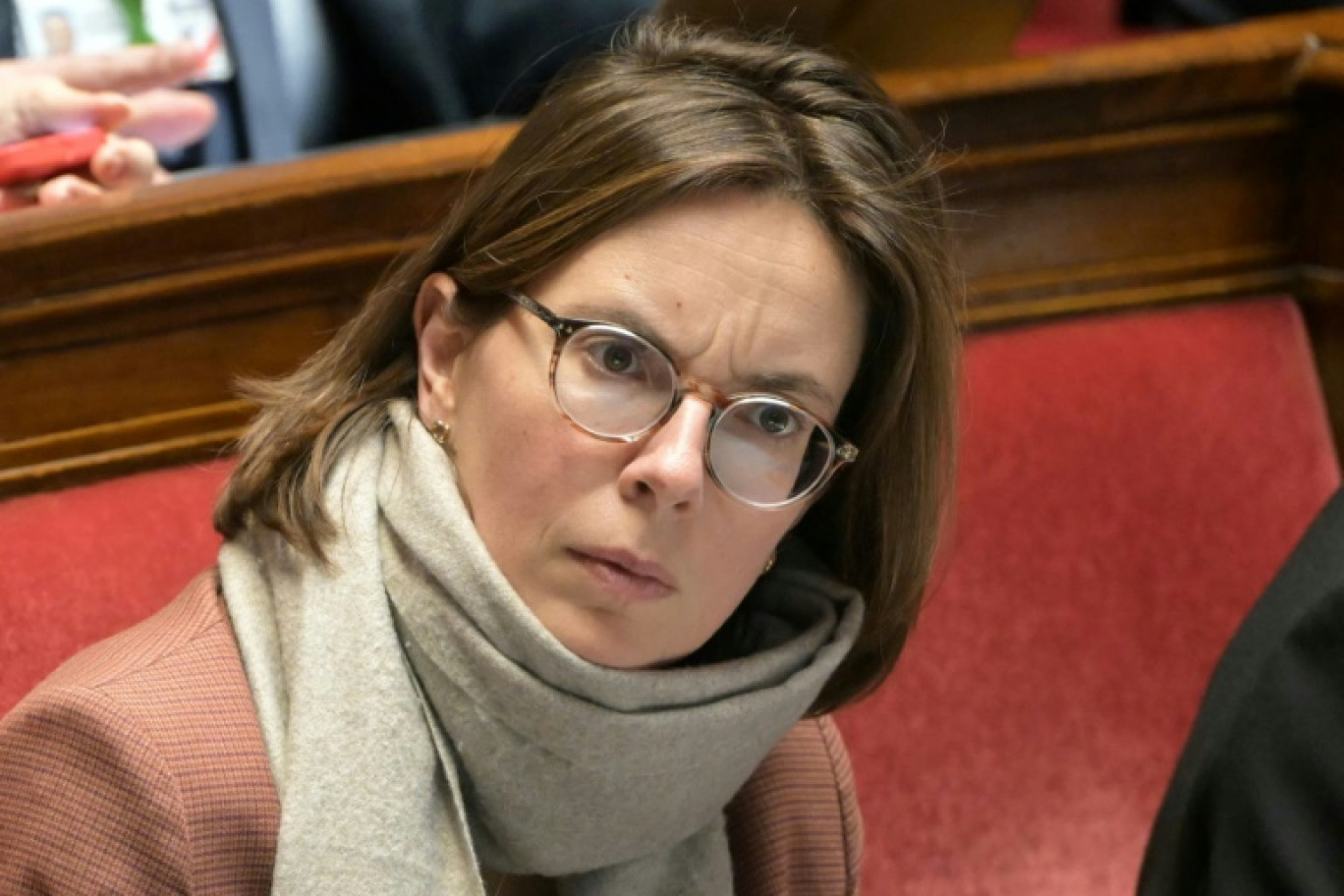 La ministre des Comptes Publics Amélie de Montchalin, lors d'une séance de questions au gouvernement à l'Assemblée nationale à Paris le 21 janvier 2025 © Bertrand GUAY