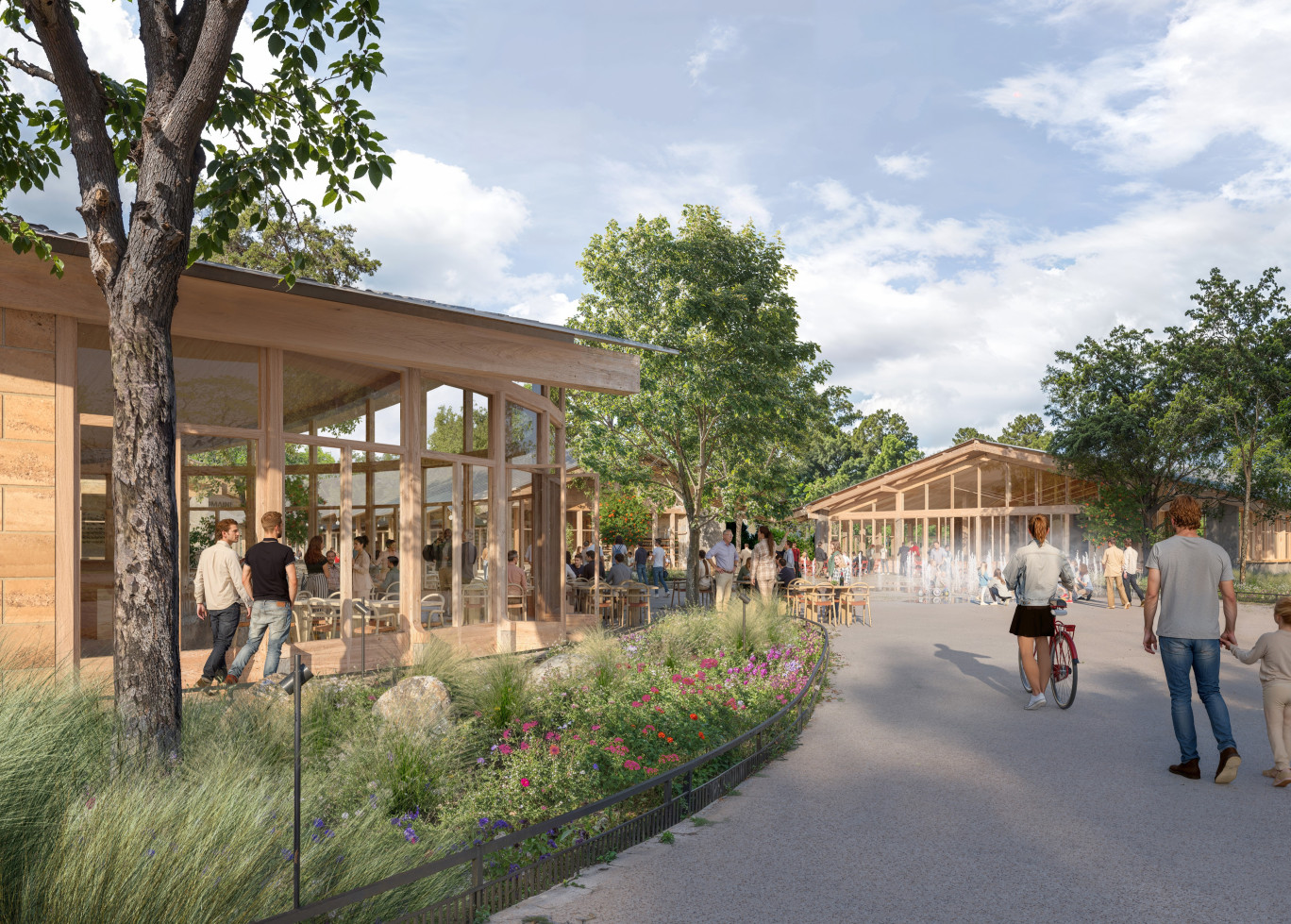 La ville de Beaune s’est associée à 3CI Investissements pour créer une halle oenotouristique à deux pas de la Cité des climats et vins de Bourgogne. © Emmanuelle Gautrand Architecture