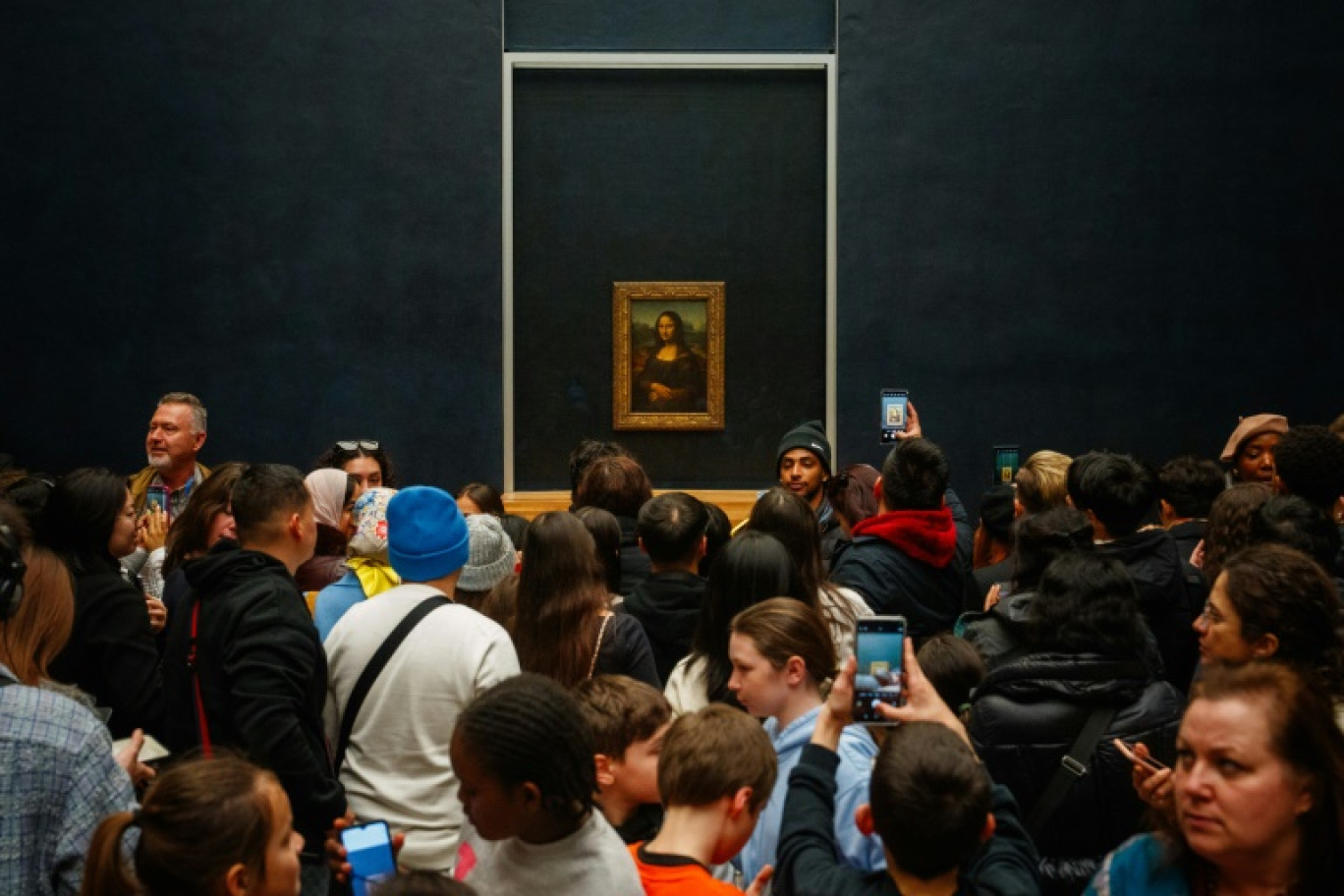 Le tableau de la Joconde au Louvre, à Paris, le 23 janvier 2025 © Dimitar DILKOFF