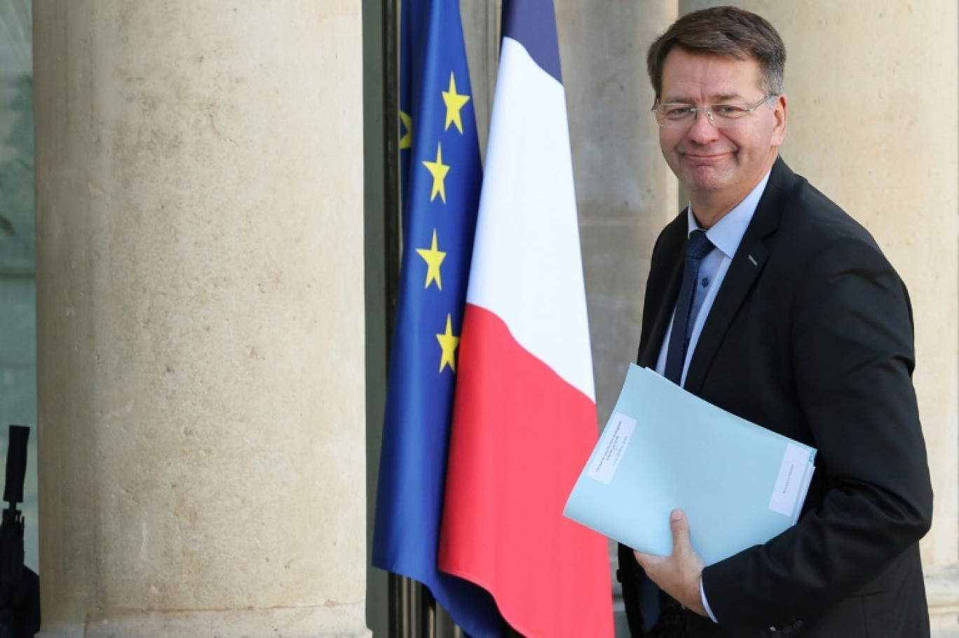 Patrice Vergriete, alors ministre délégué au Logement, arrive à l'Elysée, le 25 septembre 2023 à Paris © Mehdi FEDOUACH