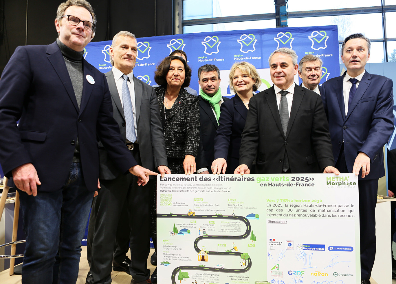 Les "Itinéraires gaz verts 2025" ont été signés lors du Salon de l'Agriculture. ©Victor Mahieu