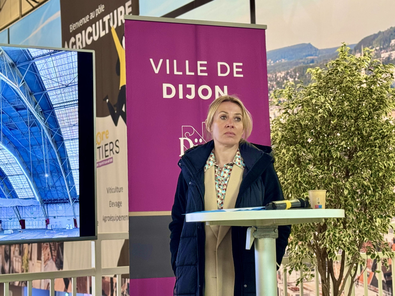 Nathalie Koenders, maire de Dijon, ce 18 mars. © Aletheia Press / Arnaud Morel