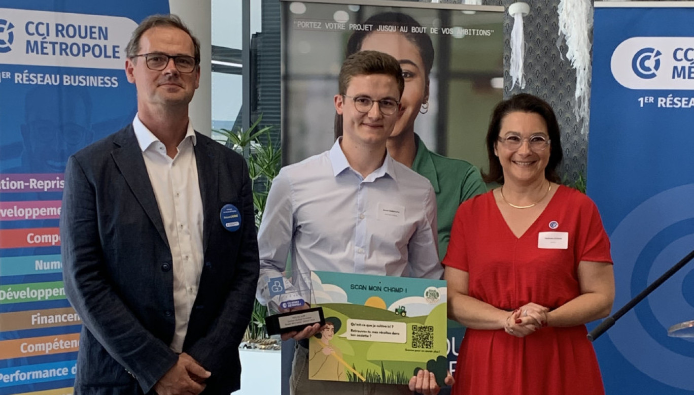 © CCI Rouen Métropole ScanMonChamp projet lauréat de la 19e édition du concours Graines de boss