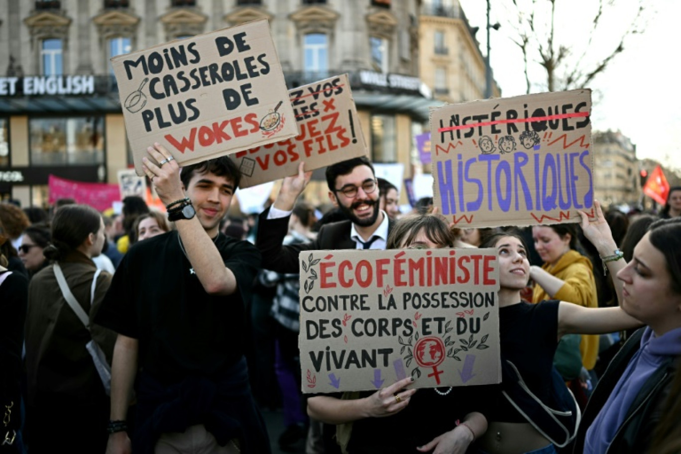 Rassemblement à l'occasion de la journée internationale des droits des femmes, le 8 mars 2025 à Paris © MARTIN BUREAU