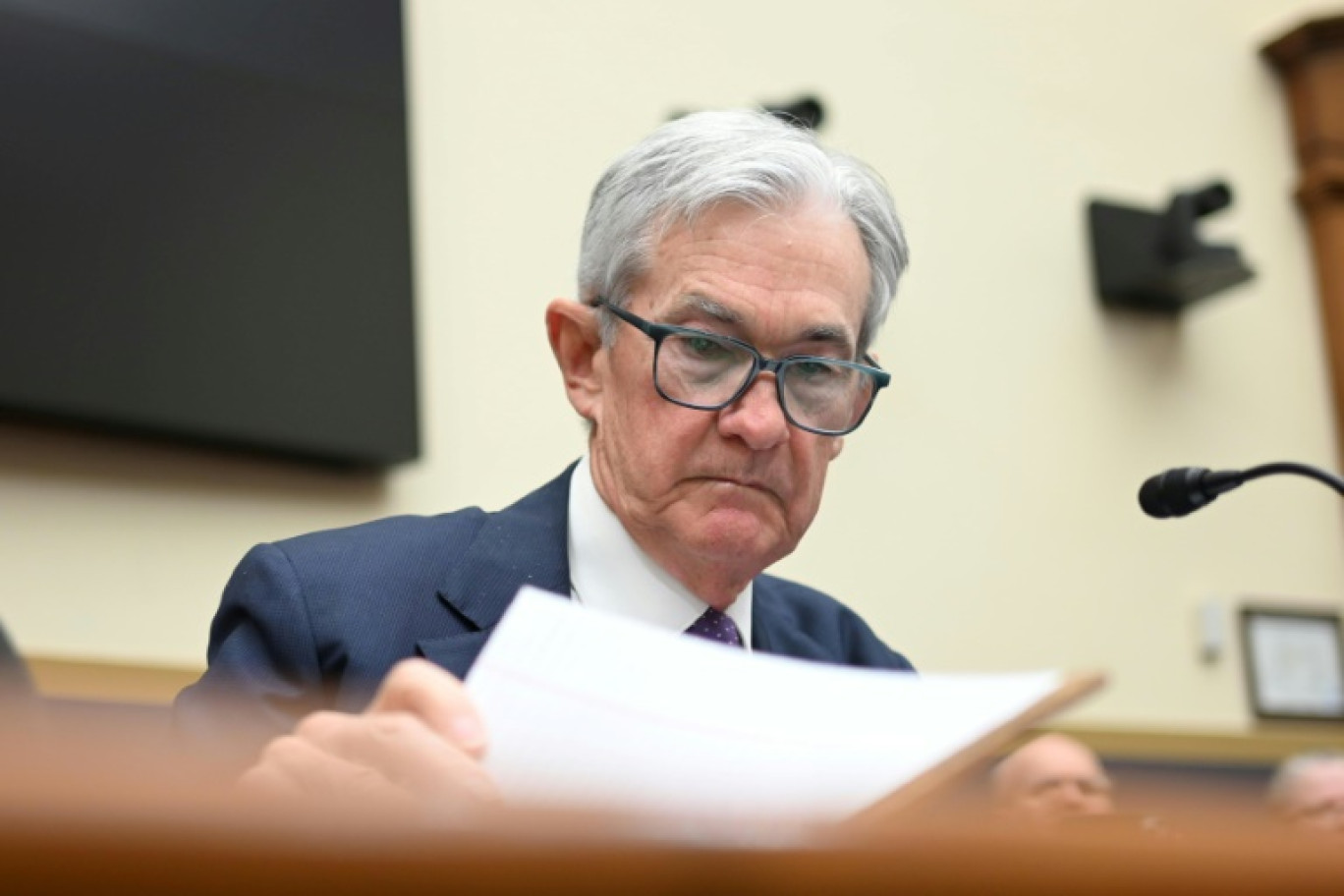 Le président de la banque centrale américaine Jerome Powell. © Alex Wroblewski