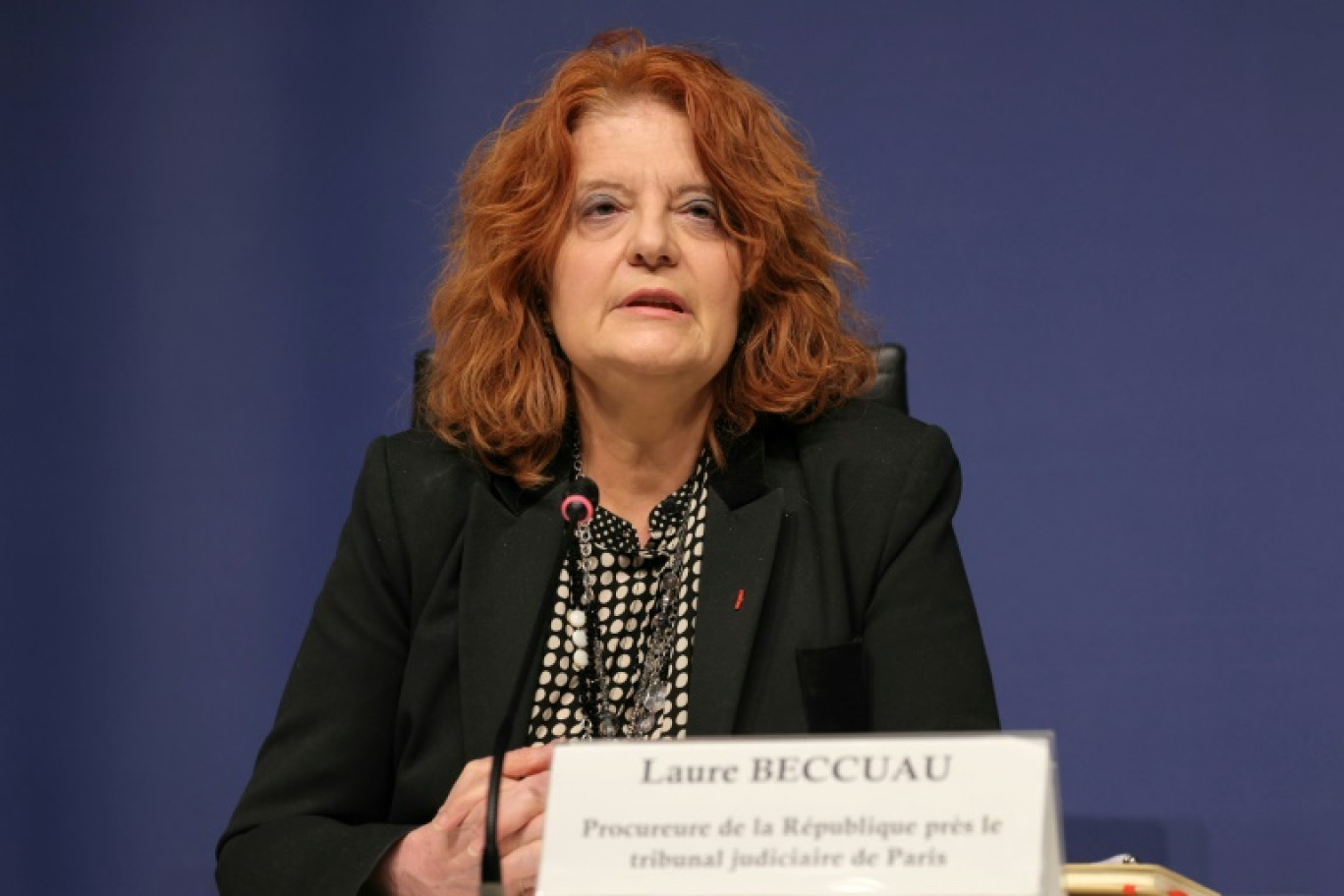 La procureure Laure Beccuau, lors d'une conférence de presse à Paris, le 7 mars 2025 © Thomas SAMSON