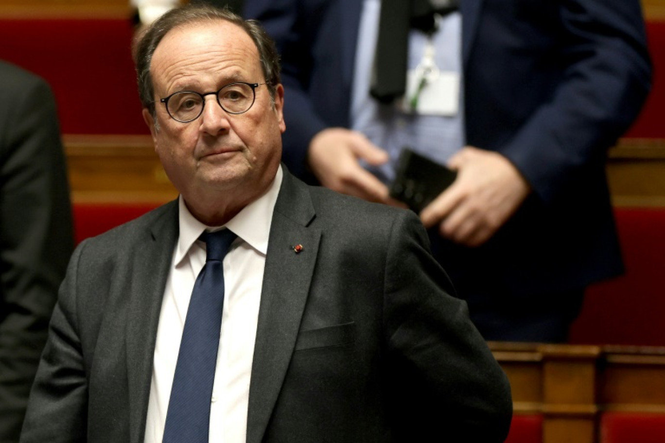 François Hollande à l'Assemblée nationale, le 11 février 2025 à Paris © Thibaud MORITZ