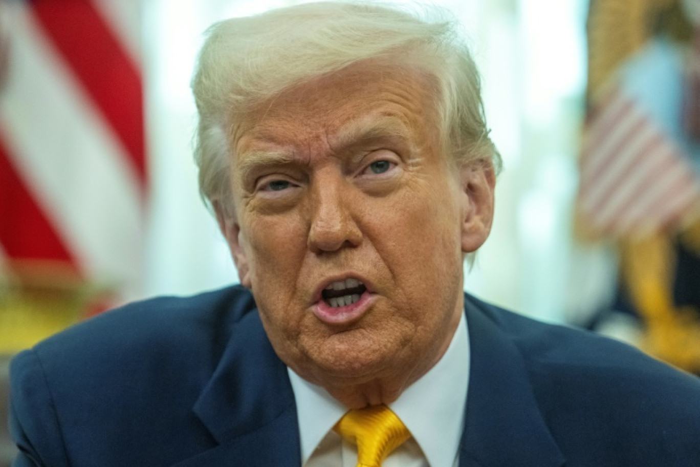 Le président américain Donald Trump dans le Bureau ovale de la Maison Blanche, le 7 mars 2025 à Washington © Jim WATSON