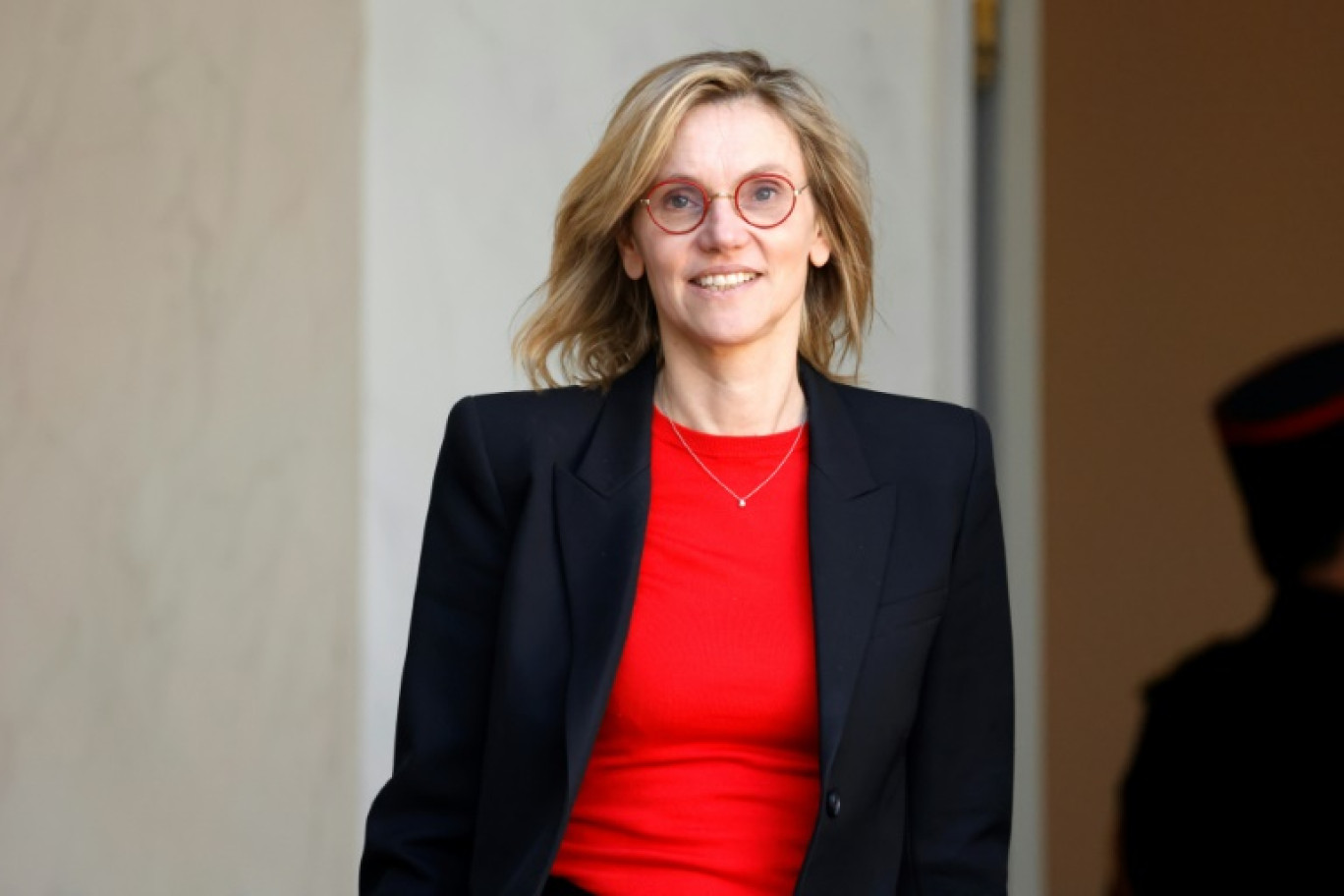 La ministre de la Transition éconolique, Agnès Pannier-Runacher, après le Conseil des ministres à l'Elysée, Paris, le 5 mars 2025 © Ludovic MARIN
